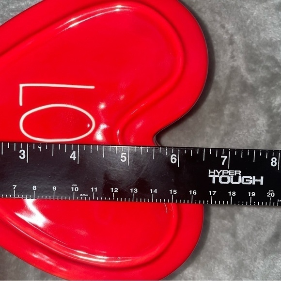 Rae Dunn “LOVE” Red Heart Shaped Jewelry or Trinket Box with White Love Letters - Picture 11 of 12